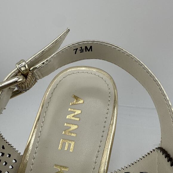 Anne Klein‎ Maddie Gold Slingback Sandal Open Toe Women’s Size 7.5 M NWB - Picture 4 of 10